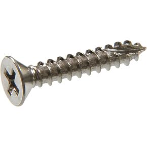 45388 9-Inch x 2-1/2-Inch Flat Phillips Wood Screw, Chrome, 15-Pack