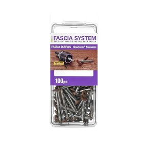 Starborn Industries Deckfast Fascia Screws - 100 Count Blister Pack - Rosy Brown Epoxy Finish #10 X 1-7/8"
