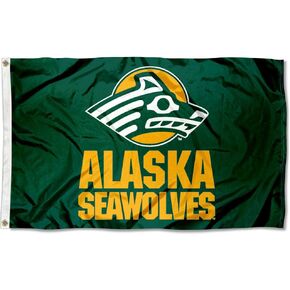 Alaska Anchorage Seawolves University Large College Flag