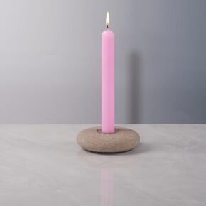 Handmade Natural Pebble Taper Candle Holder Handcrafted Taper Candle Holder for Altar, Mantle, Desk, Table, Shelf