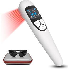 Red Light Device for Body, MIESTONE Cold Laser Therapy Device with LED Display Red Light Therapy Device Targets Joint and Muscles for Elbows, Knees, Shoulders, Hands (3x808nm +13X650nm)