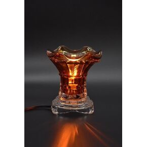 Brown Flared Glass Electric Aroma Lamp Oil and Wax Tart Warmer in Kuwait