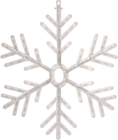 Alpine Corporation 24"H Indoor/Outdoor Hanging Snowflake Decoration with LED Lights in Saudi Arabia