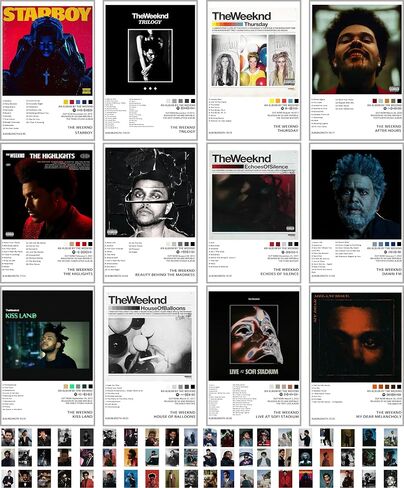 Xinoqiu Music Album Cover Poster 8x12 Set of 12 with 60 Stickers in Saudi Arabia