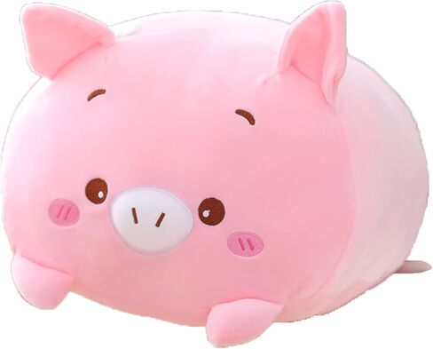 Cute Plush Pig Stuffed Squishy Animal Pig Cylindrical Body Pig Pillow,Super Soft Pig Hugging Toy Pillow Kids Kawaii Sleeping Pig Pillow Gifts for Bedding Decor or Home Decor 8-Inch in Kuwait