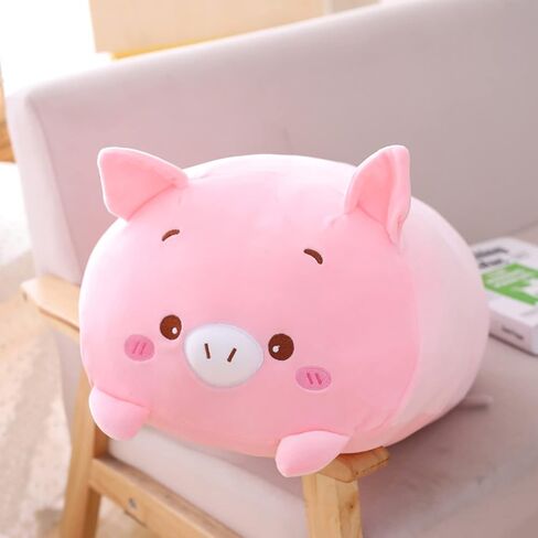 Cute Plush Pig Stuffed Squishy Animal Pig Cylindrical Body Pig Pillow,Super Soft Pig Hugging Toy Pillow Kids Kawaii Sleeping Pig Pillow Gifts for Bedding Decor or Home Decor 8-Inch in Kuwait