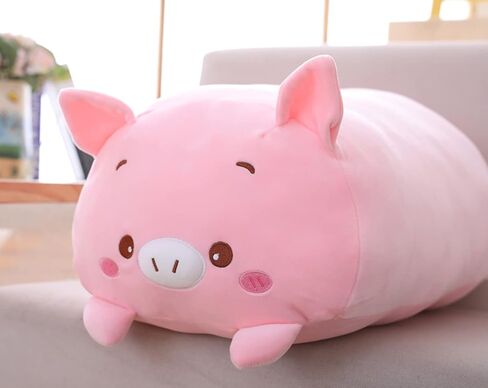 Cute Plush Pig Stuffed Squishy Animal Pig Cylindrical Body Pig Pillow,Super Soft Pig Hugging Toy Pillow Kids Kawaii Sleeping Pig Pillow Gifts for Bedding Decor or Home Decor 8-Inch in Kuwait