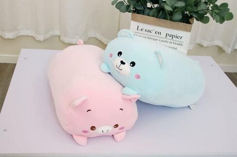 Cute Plush Pig Stuffed Squishy Animal Pig Cylindrical Body Pig Pillow,Super Soft Pig Hugging Toy Pillow Kids Kawaii Sleeping Pig Pillow Gifts for Bedding Decor or Home Decor 8-Inch in Kuwait