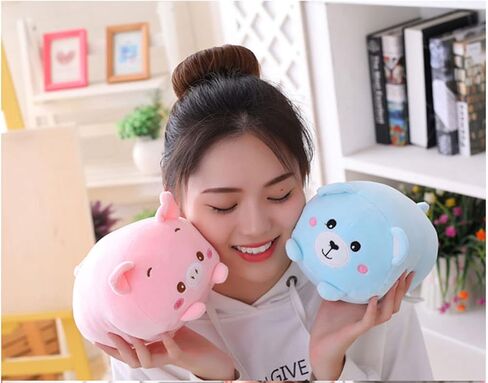 Cute Plush Pig Stuffed Squishy Animal Pig Cylindrical Body Pig Pillow,Super Soft Pig Hugging Toy Pillow Kids Kawaii Sleeping Pig Pillow Gifts for Bedding Decor or Home Decor 8-Inch in Kuwait
