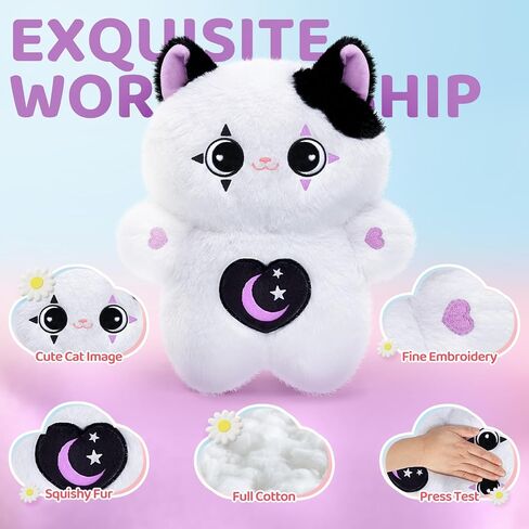 Cat Cow Plush Toys, Kawaii Cow Stuffed Animals Squishy Doll, Cute Cat Plushie Pillow, Home Decor Plush Throw Pillow Gifts for Kids (10 Inches) in Saudi Arabia