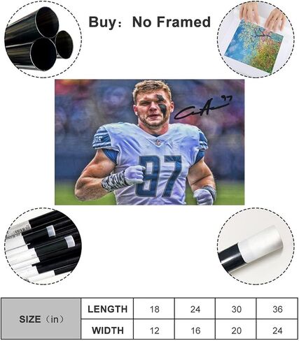 BAWEE Justin Jefferson Poster Canvas Poster Bedroom Decor Sports Landscape Office Room Decor Gift Unframe: 12x18inch(30x45cm) in Saudi Arabia