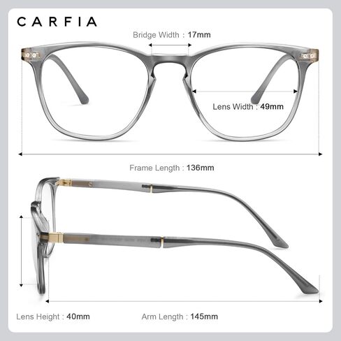 CARFIA Blue Light Blocking Glasses - Anti-Fatigue Computer Gaming Glasses Prevent Headaches Lightweight Eyeglasses Frame in Saudi Arabia