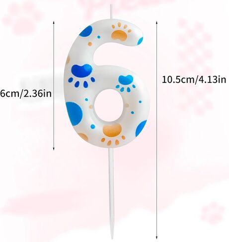 Blue Dog Paw Theme Birthday Candle, Blue Dog Birthday Cake Toppers for Boys Kids, Number 3 Candle, Blue Dog Paw Birthday Candle for Themed Birthday Party Decoration Supplies Favors Gifts in Saudi Arabia