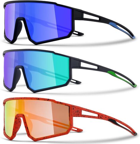 3PACK Kids Sunglasses,Youth Baseball Sunglasses,Cycling Sunglasses for 8-14 Boys Girls,UV400 Protection Goggles in Saudi Arabia