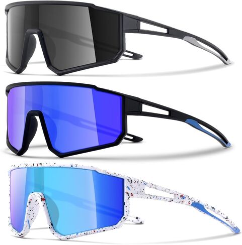 3PACK Kids Sunglasses,Youth Baseball Sunglasses,Cycling Sunglasses for 8-14 Boys Girls,UV400 Protection Goggles in Saudi Arabia