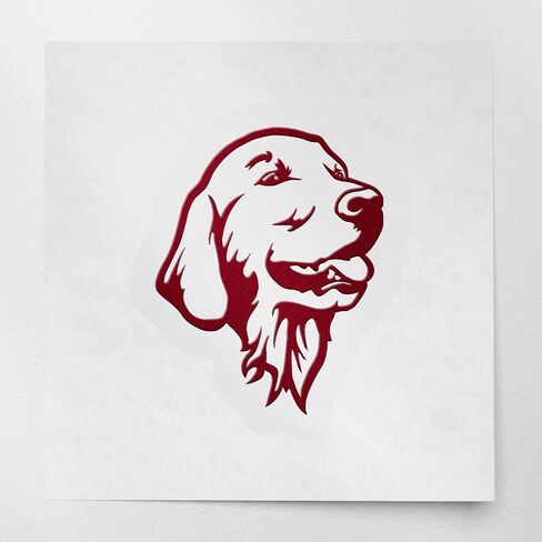 Decal Stickers of Golden Retriever (Metallic Gold) (Set of 2) Luxury Weatherproof Vinyl Decal Stickers for Laptop Desktop Smartphone Car Dirt Bike Wall Room Mason Jar Bathtub - ANDstice74301GO in Saudi Arabia