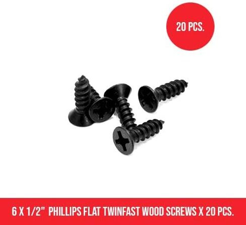Phillips Flat TwinFast Wood Screws, 6 x 1/2-Inch (40) in Saudi Arabia