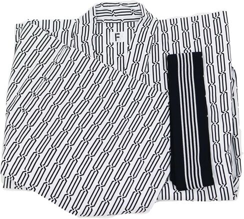 3-Piece Japanese Yukata Set for Men, Striped Kimono Robe, Large, Medium, White in Saudi Arabia