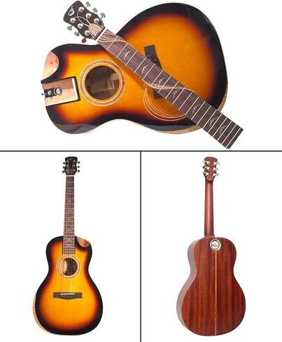 جيتار السفر الصلب من أكاسيا كوا - OF882C جيتار صوتي كهربائي للسفر مع نظام براءة اختراع قابل للطي - حقيبة ظهر محمولة (فوق الرأس) in Kuwait