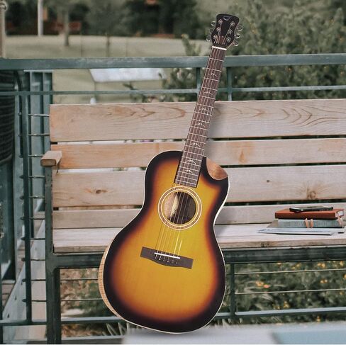 جيتار السفر الصلب من أكاسيا كوا - OF882C جيتار صوتي كهربائي للسفر مع نظام براءة اختراع قابل للطي - حقيبة ظهر محمولة (فوق الرأس) in Kuwait