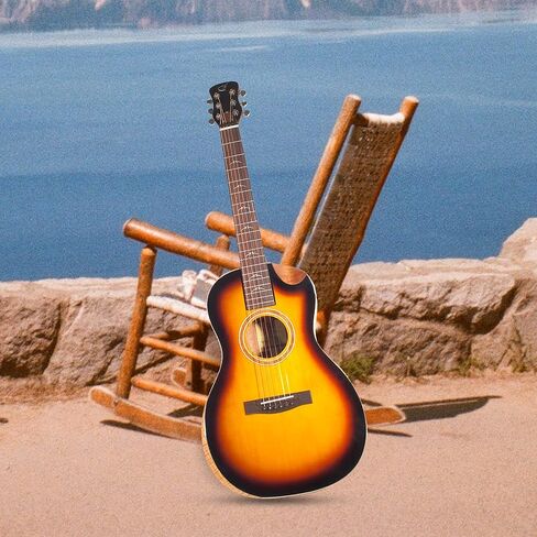 جيتار السفر الصلب من أكاسيا كوا - OF882C جيتار صوتي كهربائي للسفر مع نظام براءة اختراع قابل للطي - حقيبة ظهر محمولة (فوق الرأس) in Kuwait