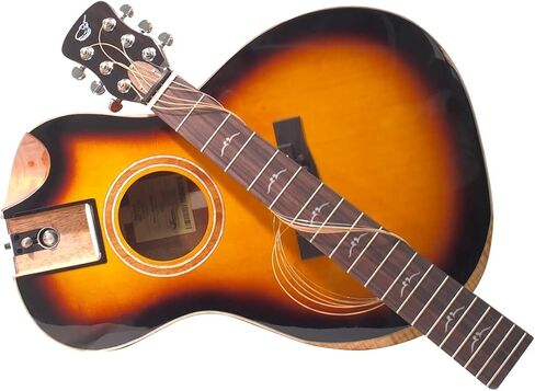 جيتار السفر الصلب من أكاسيا كوا - OF882C جيتار صوتي كهربائي للسفر مع نظام براءة اختراع قابل للطي - حقيبة ظهر محمولة (فوق الرأس) in Kuwait