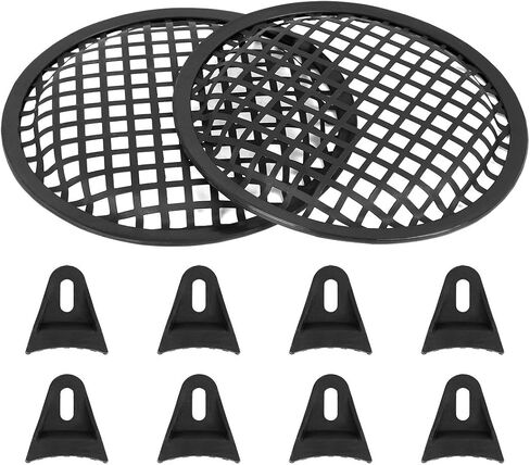 X AUTOHAUX 2pcs 12 Inch Black Car Audio Speaker Cover Metal Mesh Subwoofer Grill Horn Guard in Saudi Arabia