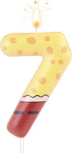 Funny Cartoon Happy Birthday Candle, Numeral Candles Sponge Themed Cake Topper Decoration Cake Number Candles Birthday Decorations for Boys Girls Birthday Cartoon Party Supplies (9) in Saudi Arabia
