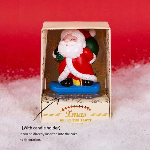 Christmas Candles,Santa,Christmas Tree,Snowman,Reindeer,Gingerbread Color Shaped Candles,Holiday Room Table Christmas Decorations Candle,Xmas Candle Set,Christmas Cake Candles Decor (Gingerbread Man) in Saudi Arabia