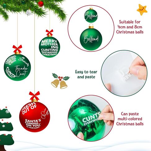 Christmas Vacation Funny Words Vinyl Decals Sticker Watercolor Christmas Ball Bottle Decal White Words Ornament Sticker Window Stickers for Christmas Ball Bottle Wall Window Decor in Saudi Arabia