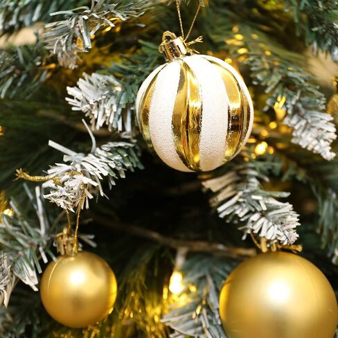 101PCS Christmas Ball Ornaments, Red Shatterproof Christmas Ball Ornaments Set for Christmas Tree, Assorted Hanging Ball Decorations for Xmas Tree Wreath Holiday Party Décor in Saudi Arabia
