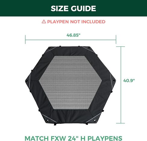 FXW Exclusive Mesh Top Cover (Playpen Not Included!!!), Only Compatible with FXW 32"/40"/45" H 8 Panels Playpen │Patent Pending in Saudi Arabia