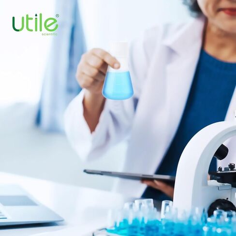 Utile Plastic Erlenmeyer Flask Set with Screw Caps, 6pcs of Vol.500ml Scientific Conical Flask Laboratory Flask, with Molded Graduations, 4023.0671.6 in Kuwait