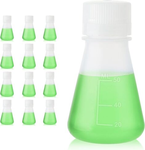 Utile Plastic Erlenmeyer Flask Set with Screw Caps, 6pcs of Vol.500ml Scientific Conical Flask Laboratory Flask, with Molded Graduations, 4023.0671.6 in Kuwait