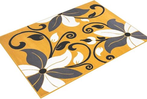 LUXE WEAVERS Floral Modern Red 8x10 Area Rug for Living Rooms in Kuwait