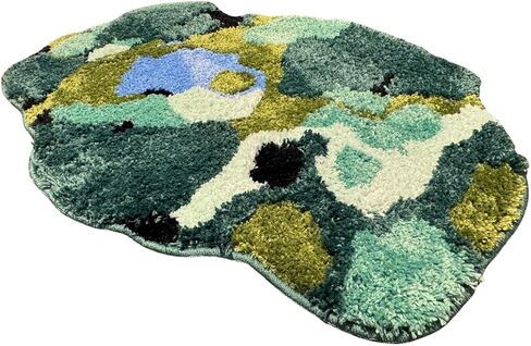 33x24 - Moss Rug - Grass Rug - Cute Rugs for Bedroom Aesthetic - Green Carpet - Tufted Rug - Forest Green Rug - 3D Carpet - Unique Rug - Green Grass Rug in Saudi Arabia