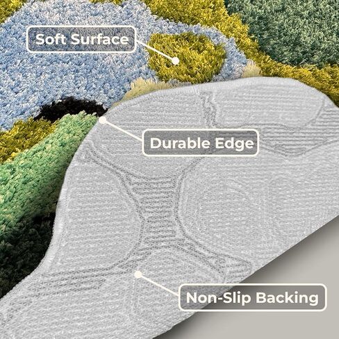 33x24 - Moss Rug - Grass Rug - Cute Rugs for Bedroom Aesthetic - Green Carpet - Tufted Rug - Forest Green Rug - 3D Carpet - Unique Rug - Green Grass Rug in Saudi Arabia
