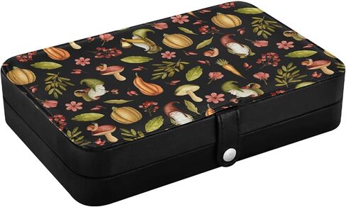 Colorful Skull Mushroom Jewelry Box for Women Girls, PU Leather Jewelry Travel Organizer, Portable Small Jewelry Case, Personalized Jewelry Storage Holder for Ring Earrings Necklace Bracelet in Kuwait