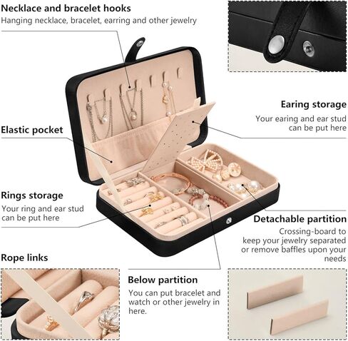 Colorful Skull Mushroom Jewelry Box for Women Girls, PU Leather Jewelry Travel Organizer, Portable Small Jewelry Case, Personalized Jewelry Storage Holder for Ring Earrings Necklace Bracelet in Kuwait