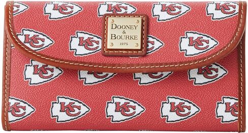 محفظة Dooney & Bourke، محفظة Nfl Chiefs Continental Clutch in Kuwait