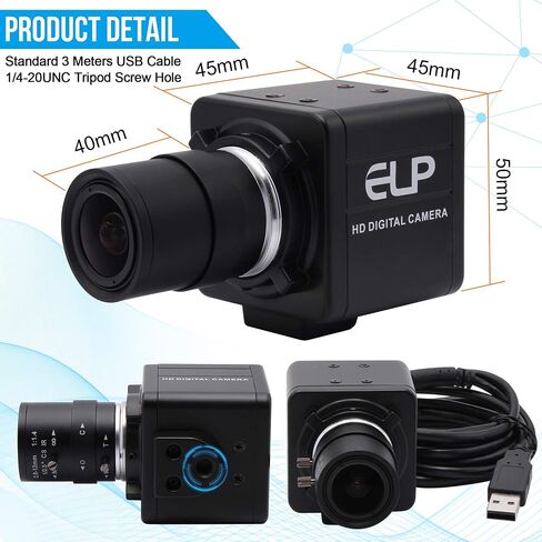 USB Camera 1080P High Speed 260fps 5-50mm 10X Optical Zoom Lens 2MP USB Webcam Manual Close up Zoom in and Out,UVC Computer Comference Golf Swing Camera for Raspberry Pi Windows Mac in Saudi Arabia