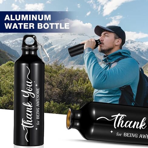 Zhehao 10 Pcs Employee Appreciation Gifts Thank You Water Bottle Gifts for Christmas Staff Coworker Lightweight Reusable Leak Proof Sports Water Bottle(25 oz) in Saudi Arabia