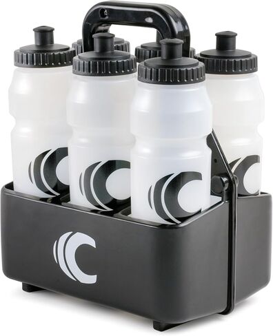 1 Liter Sports Water Bottle, BPA-Free Plastic, 34 Oz Capacity, Large Mouth, 2 Lids with Bottle Carrier (Clear) in Kuwait