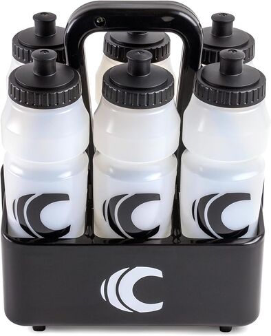 1 Liter Sports Water Bottle, BPA-Free Plastic, 34 Oz Capacity, Large Mouth, 2 Lids with Bottle Carrier (Clear) in Kuwait