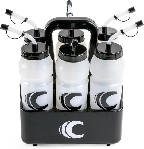 1 Liter Sports Water Bottle, BPA-Free Plastic, 34 Oz Capacity, Large Mouth, 2 Lids with Bottle Carrier (Clear) in Kuwait