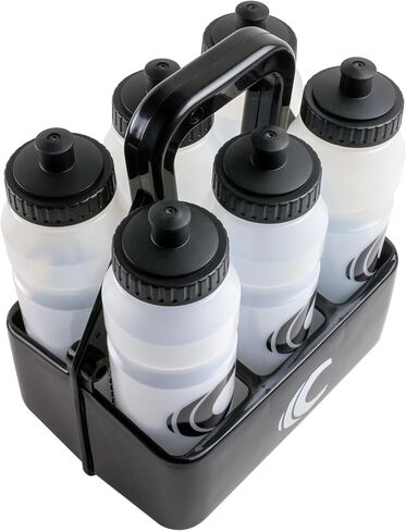 1 Liter Sports Water Bottle, BPA-Free Plastic, 34 Oz Capacity, Large Mouth, 2 Lids with Bottle Carrier (Clear) in Kuwait