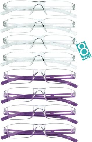 8 Pack Reading Glasses, Blue Light Blocking Computer Reading Glasses, Anti Glare Lightweight Readers in Kuwait