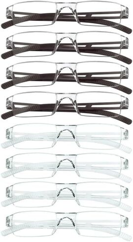 8 Pack Reading Glasses, Blue Light Blocking Computer Reading Glasses, Anti Glare Lightweight Readers in Kuwait