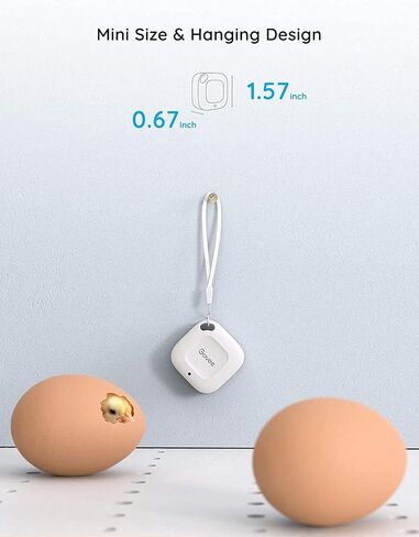 Govee Bluetooth Hygrometer Thermometer, Wireless Thermometer, Mini Humidity Sensor with Notification Alert, Data Storage and Export, 262 Feet Connecting Range in Kuwait