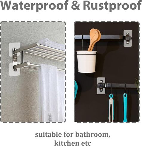 20Pcs Drill Free Adhesive Hooks, Upgraded Adhesive Wall Mount Screw Hooks, Seamless Screws for Wall Mount, Picture Wall Hangers Without Nails for Kitchen, Bathroom, Home, Office in Saudi Arabia